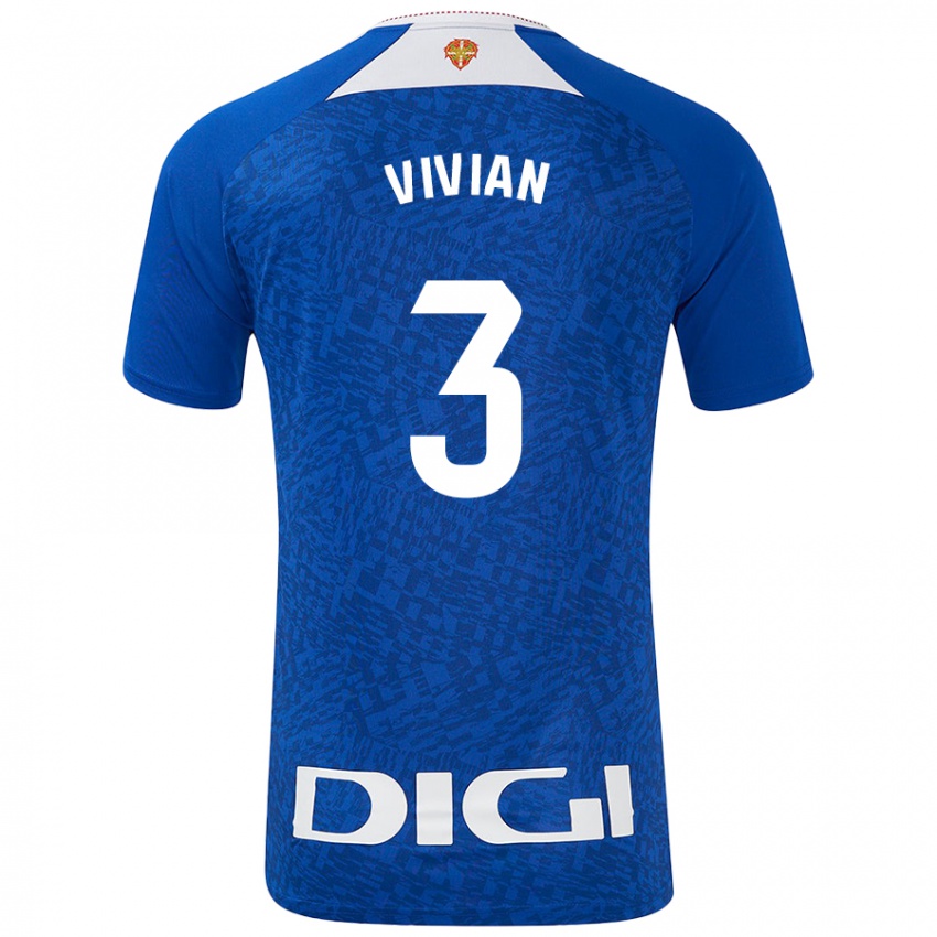 Niño Camiseta Dani Vivian #3 Azul Real 2ª Equipación 2024/25 La Camisa