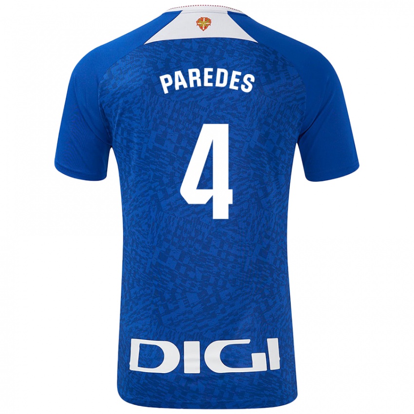 Niño Camiseta Aitor Paredes #4 Azul Real 2ª Equipación 2024/25 La Camisa