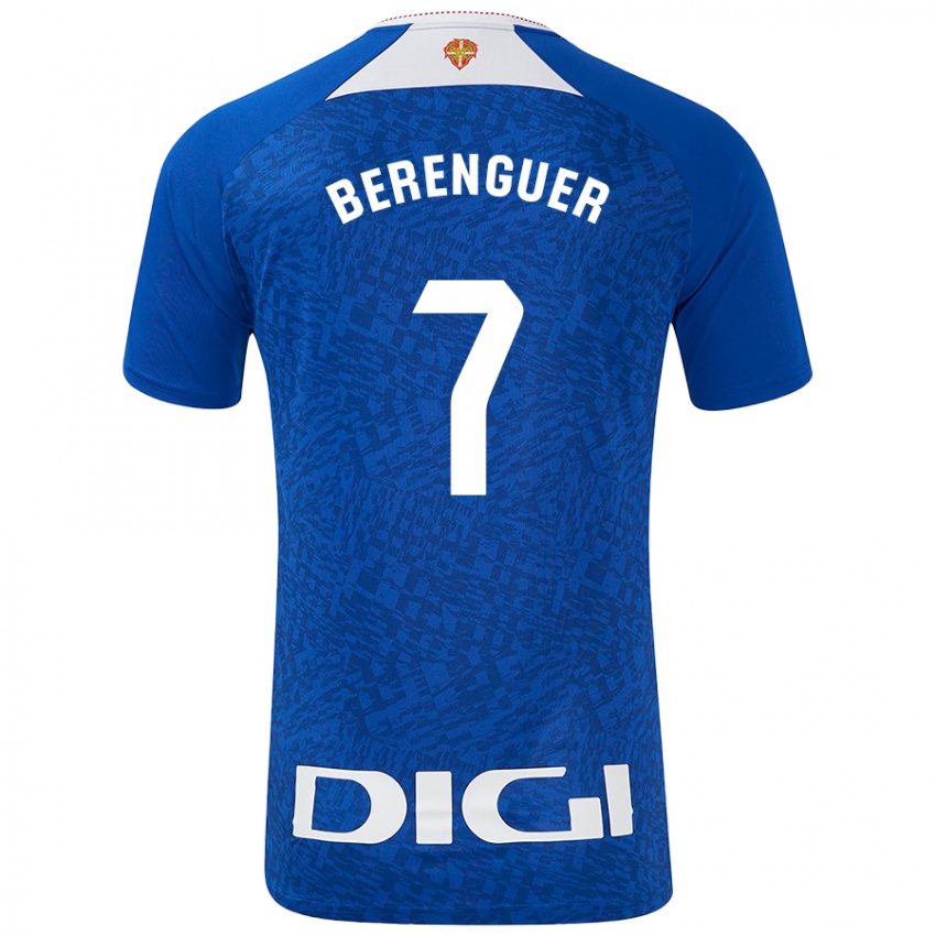 Niño Camiseta Álex Berenguer #7 Azul Real 2ª Equipación 2024/25 La Camisa