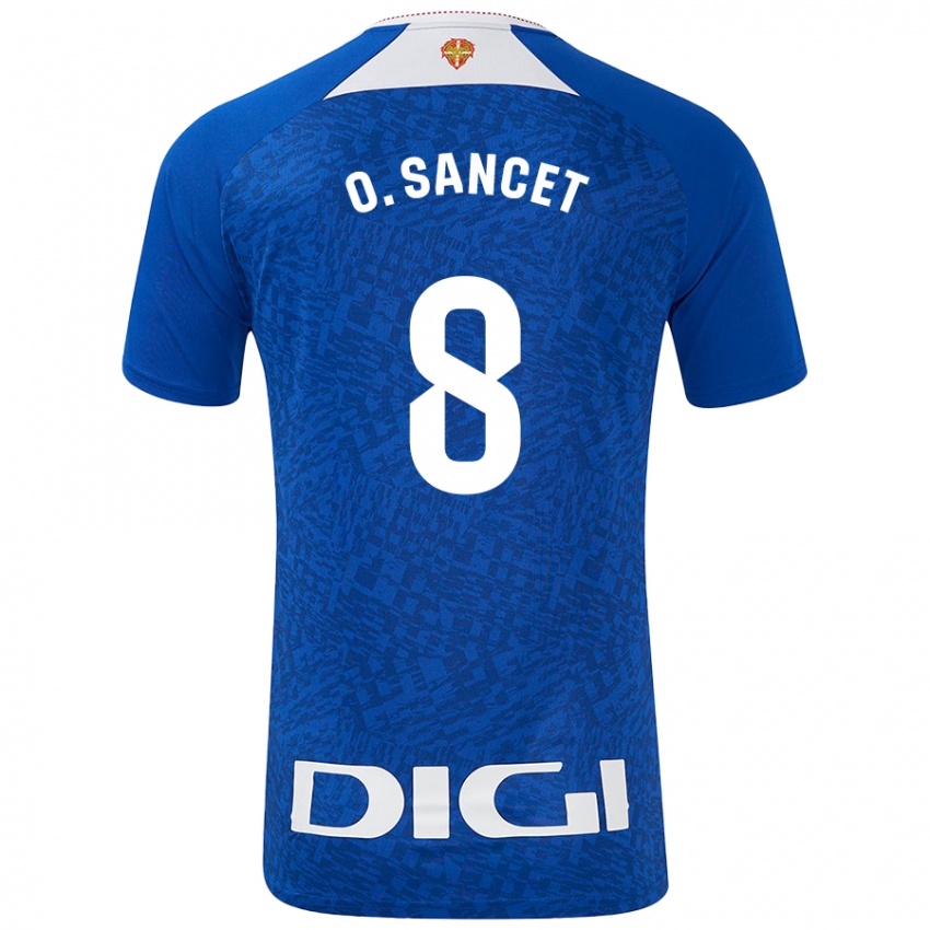 Niño Camiseta Oihan Sancet #8 Azul Real 2ª Equipación 2024/25 La Camisa