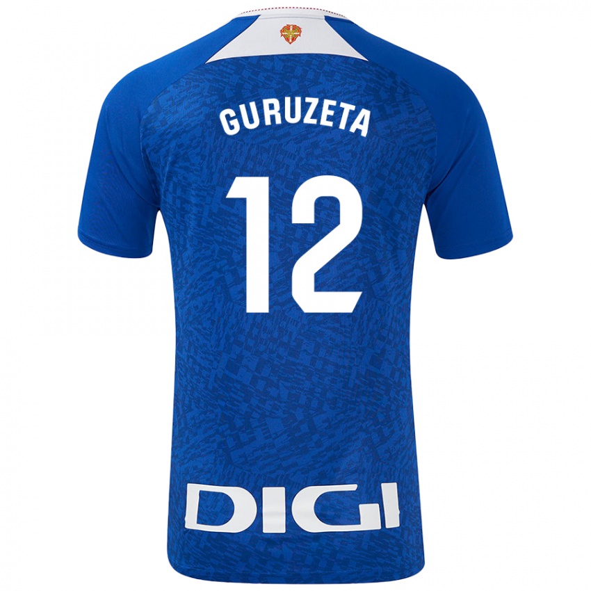 Niño Camiseta Gorka Guruzeta #12 Azul Real 2ª Equipación 2024/25 La Camisa