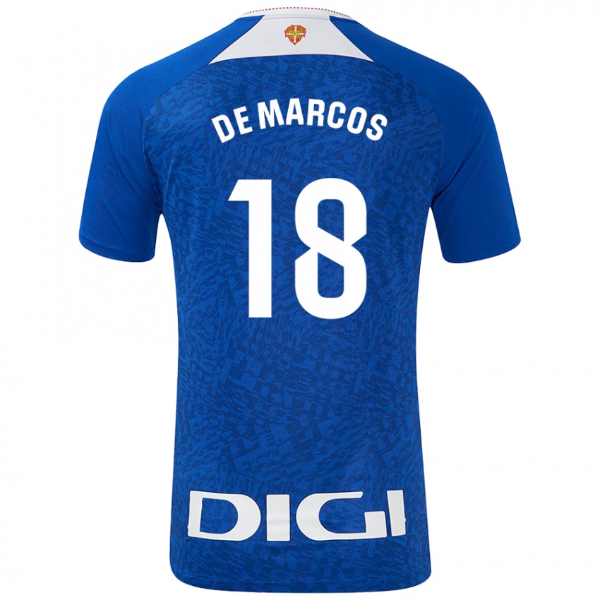 Niño Camiseta Óscar De Marcos #18 Azul Real 2ª Equipación 2024/25 La Camisa