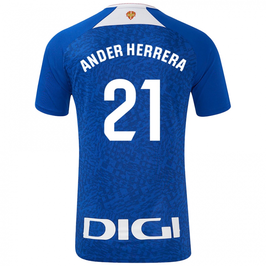 Niño Camiseta Ander Herrera #21 Azul Real 2ª Equipación 2024/25 La Camisa