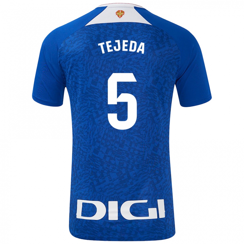 Niño Camiseta Diego Tejeda #5 Azul Real 2ª Equipación 2024/25 La Camisa