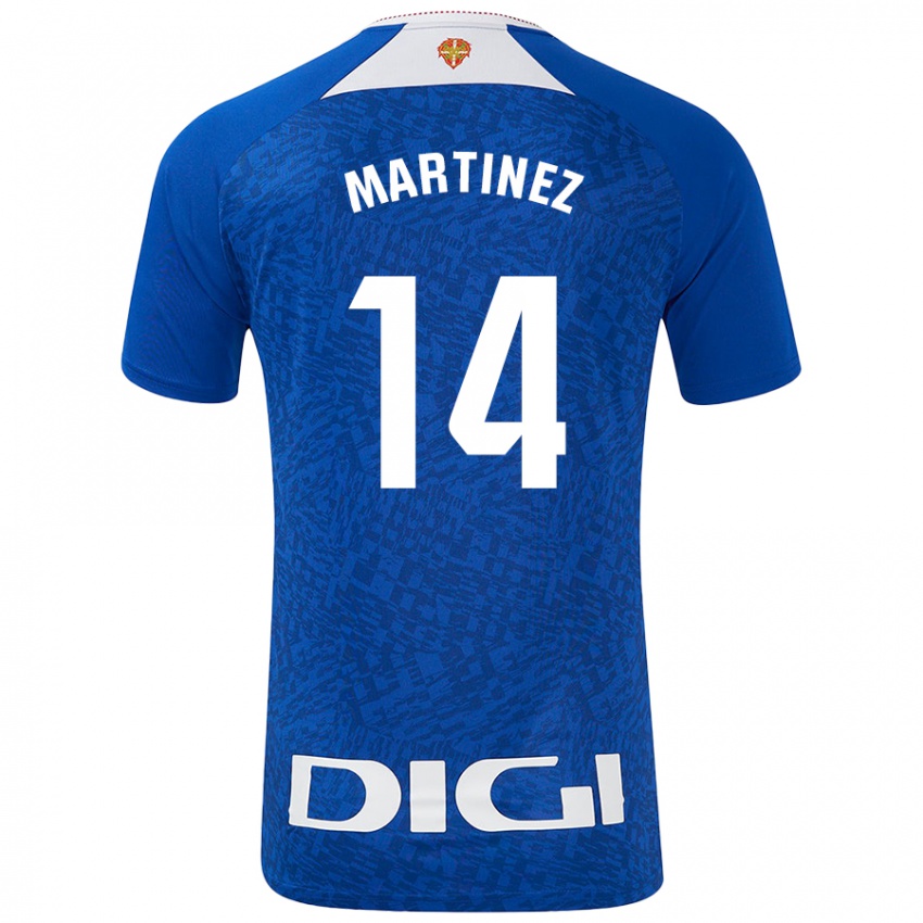 Niño Camiseta Pablo Martínez #14 Azul Real 2ª Equipación 2024/25 La Camisa