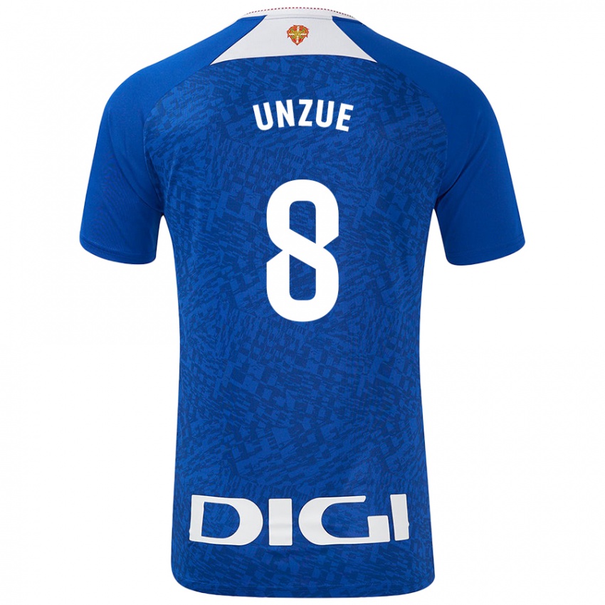 Niño Camiseta Marta Unzué #8 Azul Real 2ª Equipación 2024/25 La Camisa