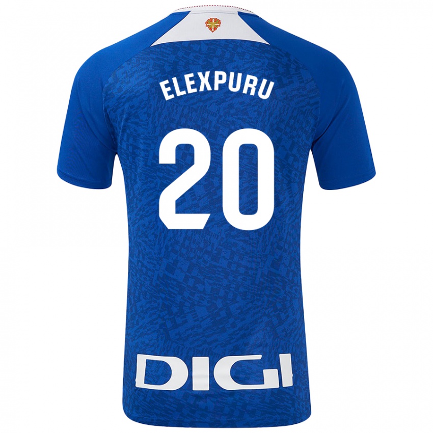 Niño Camiseta Ane Elexpuru Añorga #20 Azul Real 2ª Equipación 2024/25 La Camisa