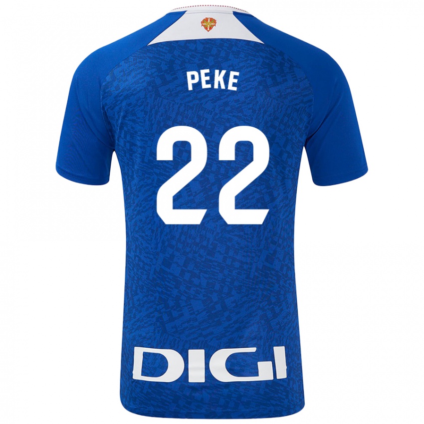 Niño Camiseta Ainize Barea Nuñez #22 Azul Real 2ª Equipación 2024/25 La Camisa