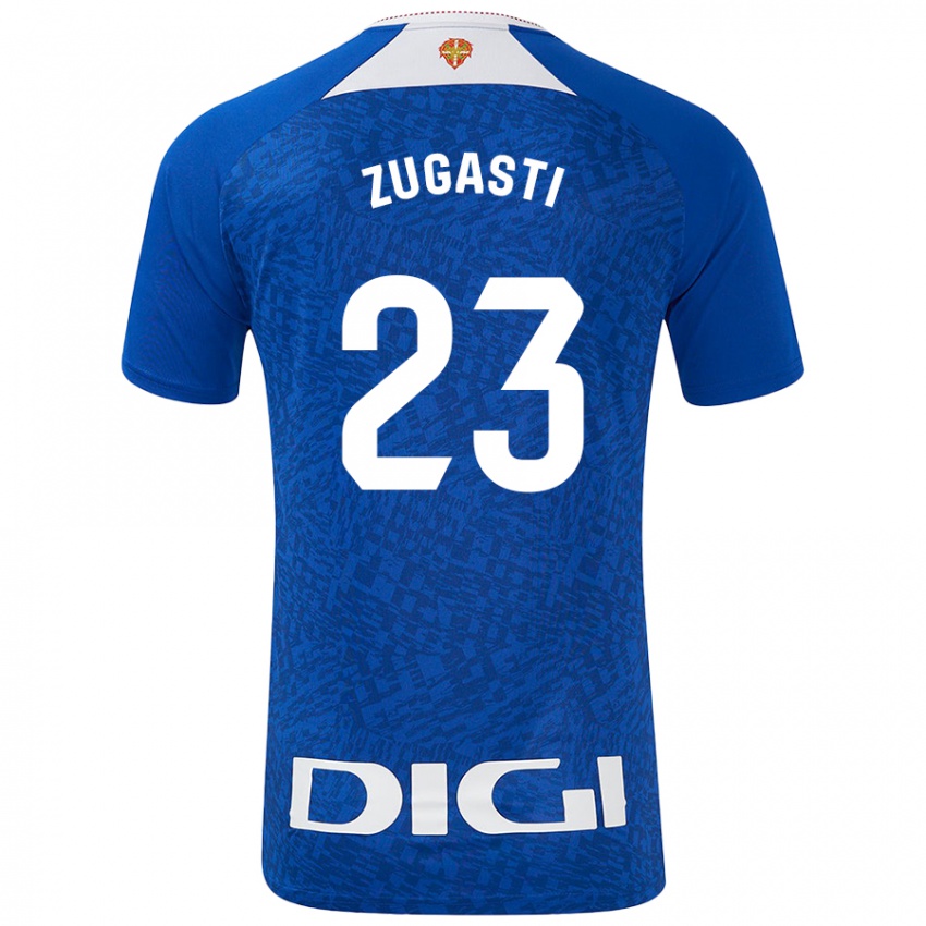 Niño Camiseta Patricia Zugasti Oses #23 Azul Real 2ª Equipación 2024/25 La Camisa