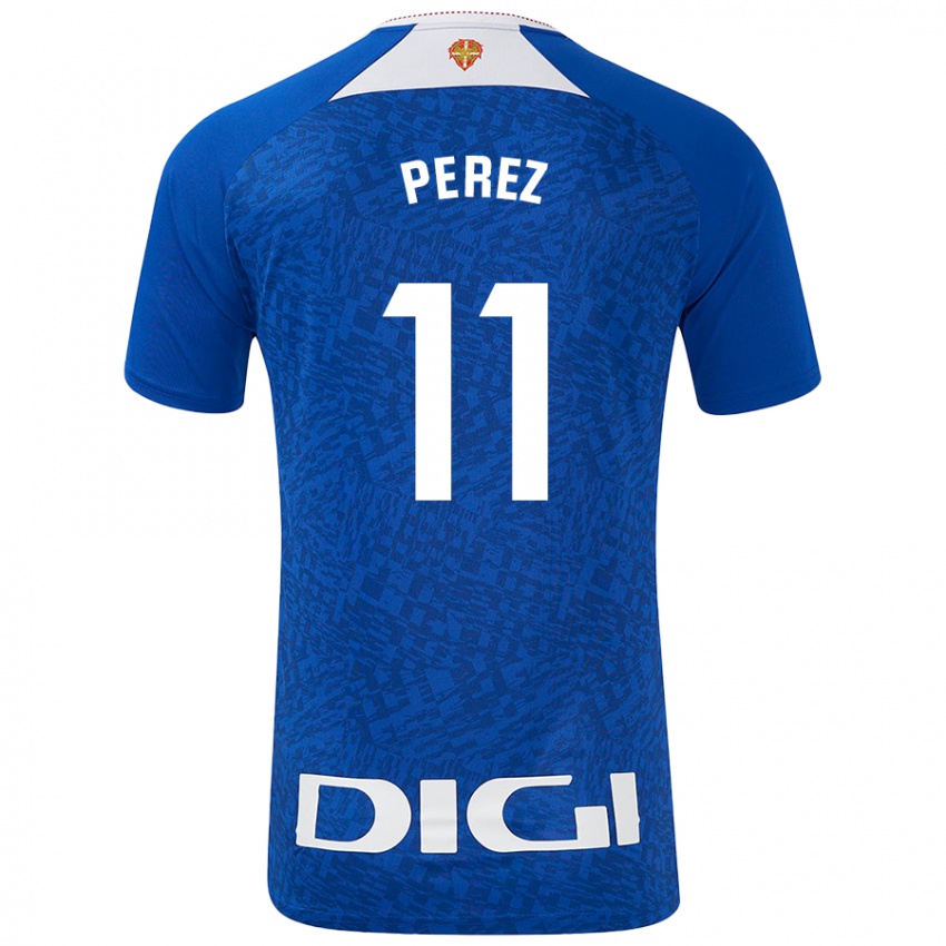 Niño Camiseta Adrián Pérez #11 Azul Real 2ª Equipación 2024/25 La Camisa