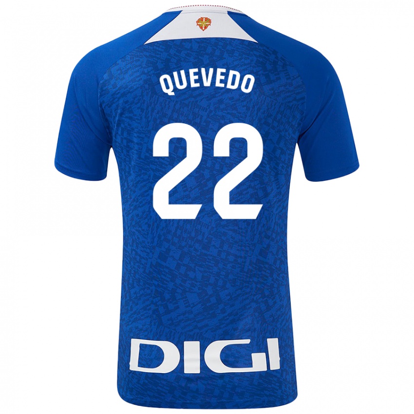 Niño Camiseta Ugaitz Quevedo #22 Azul Real 2ª Equipación 2024/25 La Camisa