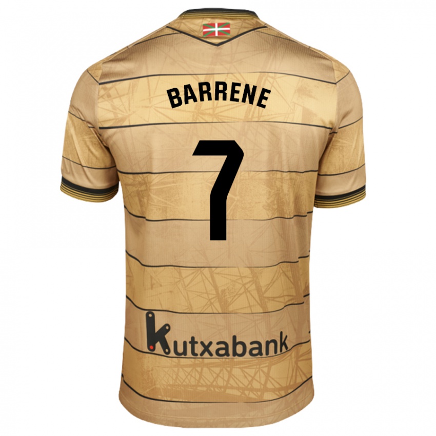 Niño Camiseta Ander Barrene #7 Marrón 2ª Equipación 2024/25 La Camisa