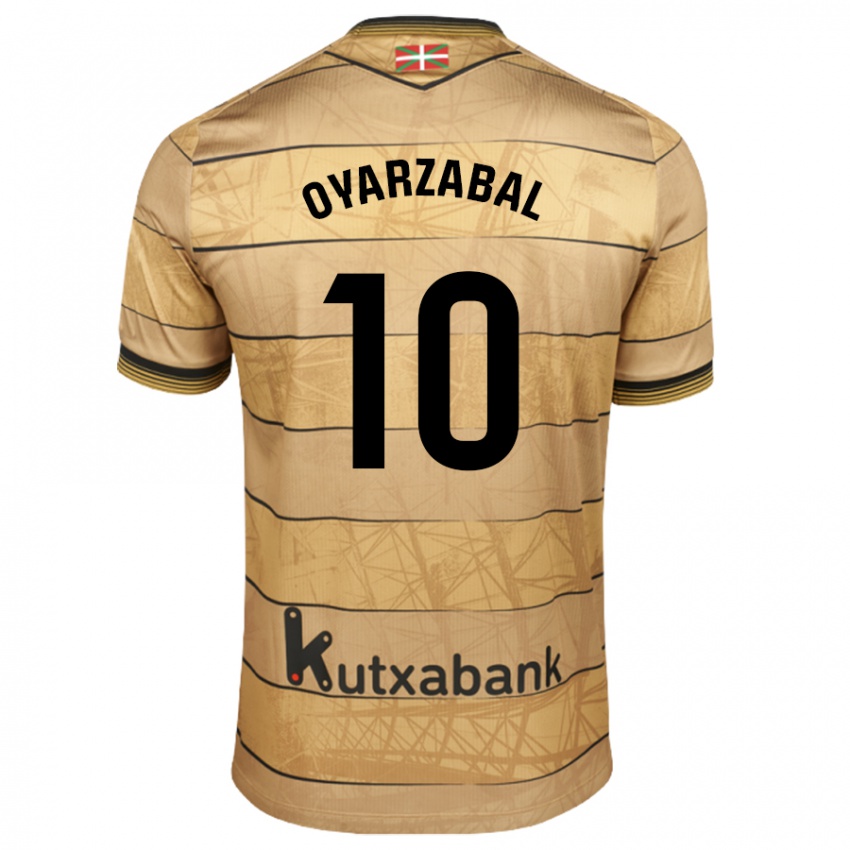 Niño Camiseta Mikel Oyarzabal #10 Marrón 2ª Equipación 2024/25 La Camisa