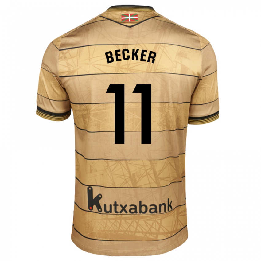 Niño Camiseta Sheraldo Becker #11 Marrón 2ª Equipación 2024/25 La Camisa