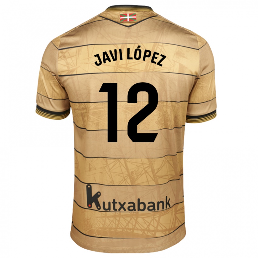 Niño Camiseta Javi López #12 Marrón 2ª Equipación 2024/25 La Camisa