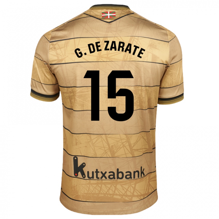 Niño Camiseta Urko González De Zarate #15 Marrón 2ª Equipación 2024/25 La Camisa