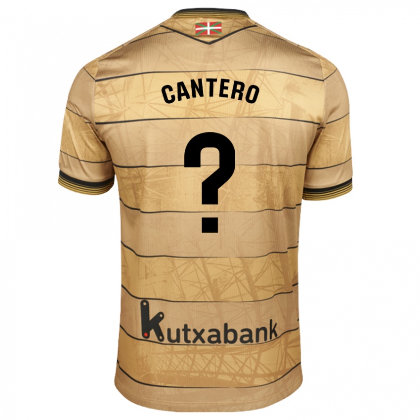 Niño Camiseta Yago Cantero #0 Marrón 2ª Equipación 2024/25 La Camisa