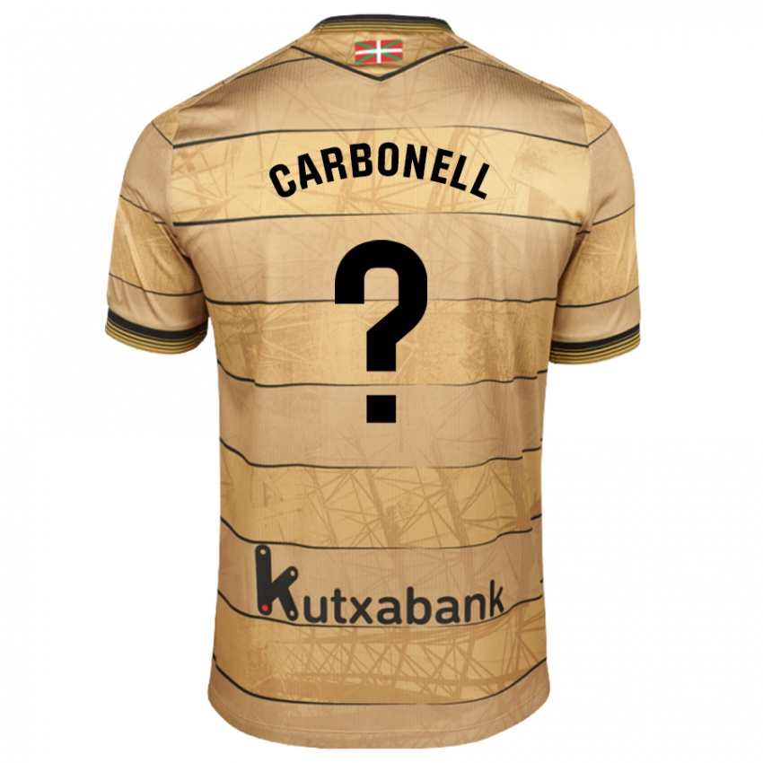 Niño Camiseta Tomy Carbonell #0 Marrón 2ª Equipación 2024/25 La Camisa