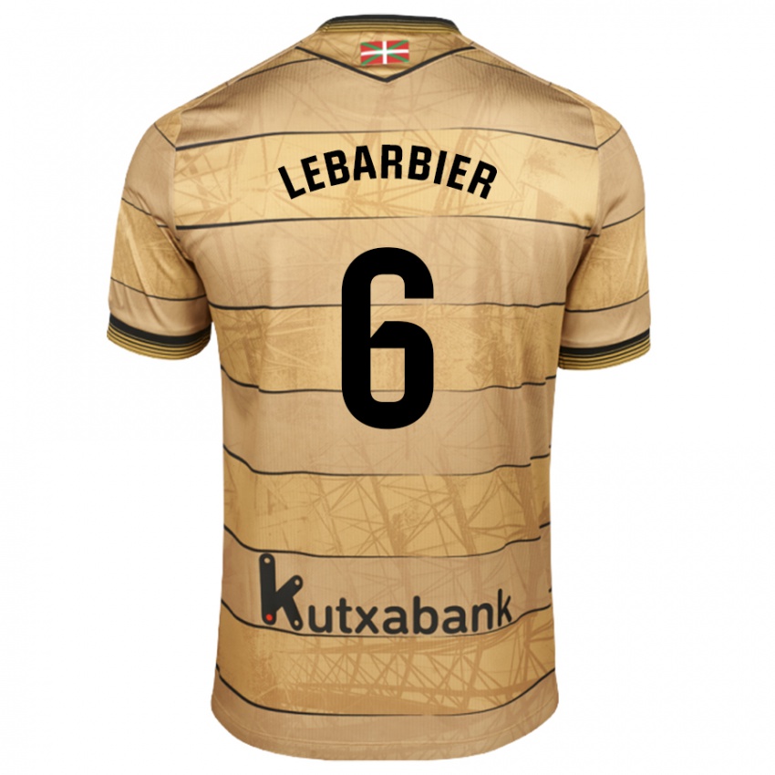 Niño Camiseta Alex Lebarbier #6 Marrón 2ª Equipación 2024/25 La Camisa