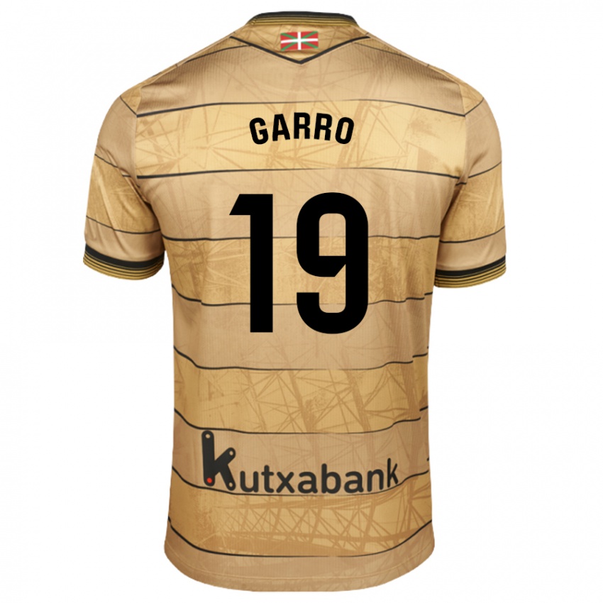 Niño Camiseta Jon Garro #19 Marrón 2ª Equipación 2024/25 La Camisa