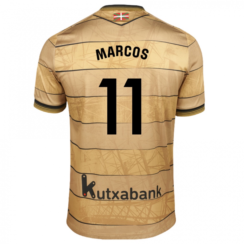 Niño Camiseta Cecilia Marcos Nabal #11 Marrón 2ª Equipación 2024/25 La Camisa