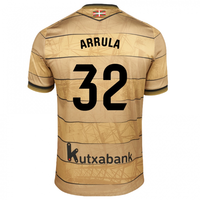 Niño Camiseta Julia Arrula #32 Marrón 2ª Equipación 2024/25 La Camisa