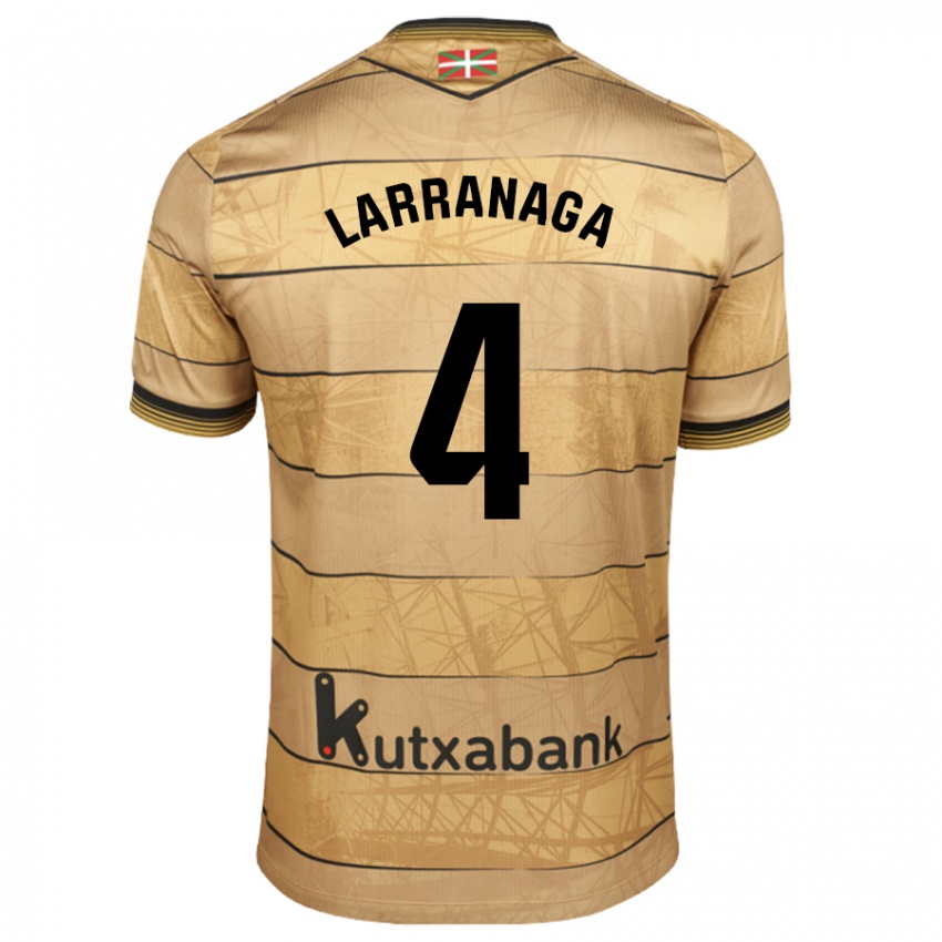 Niño Camiseta Aitor Larrañaga #4 Marrón 2ª Equipación 2024/25 La Camisa