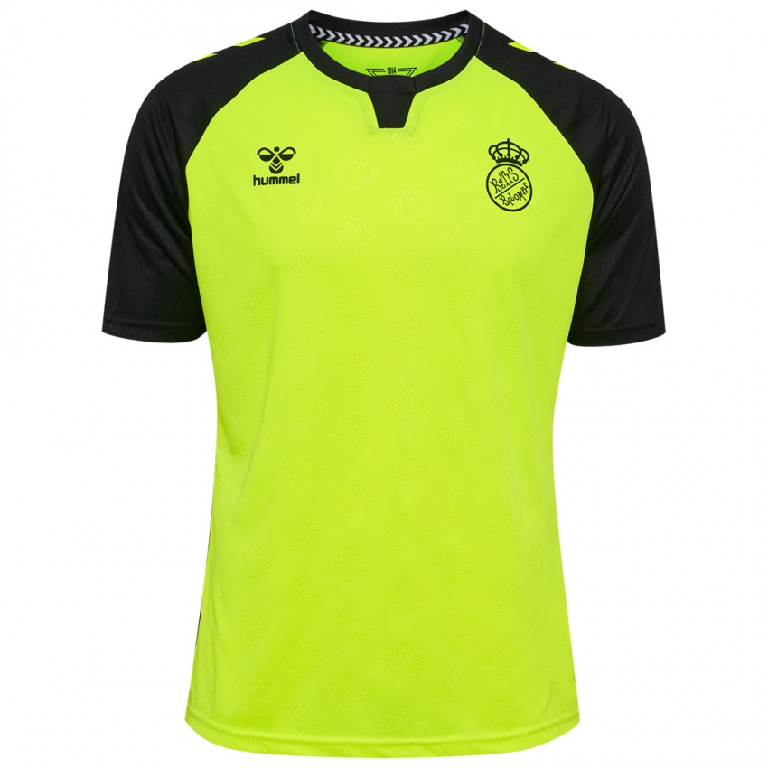 Niño Camiseta Pablo Fornals #18 Amarillo Fluorescente Negro 2ª Equipación 2024/25 La Camisa