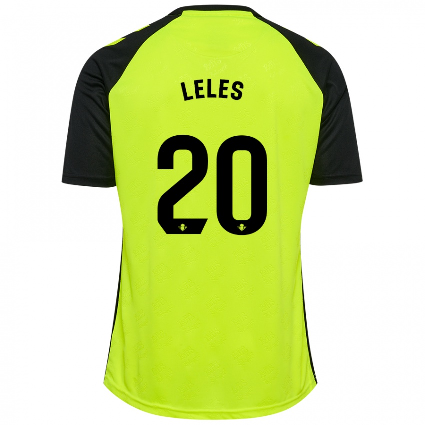 Niño Camiseta María De Los Ángeles Carrión Egido #20 Amarillo Fluorescente Negro 2ª Equipación 2024/25 La Camisa