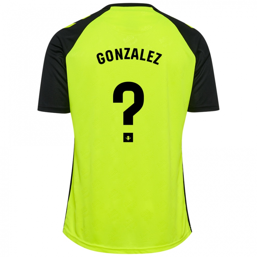 Niño Camiseta David González #0 Amarillo Fluorescente Negro 2ª Equipación 2024/25 La Camisa