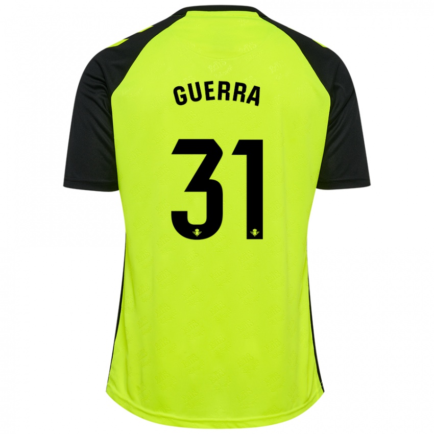 Niño Camiseta Ana Guerra Morcillo #31 Amarillo Fluorescente Negro 2ª Equipación 2024/25 La Camisa