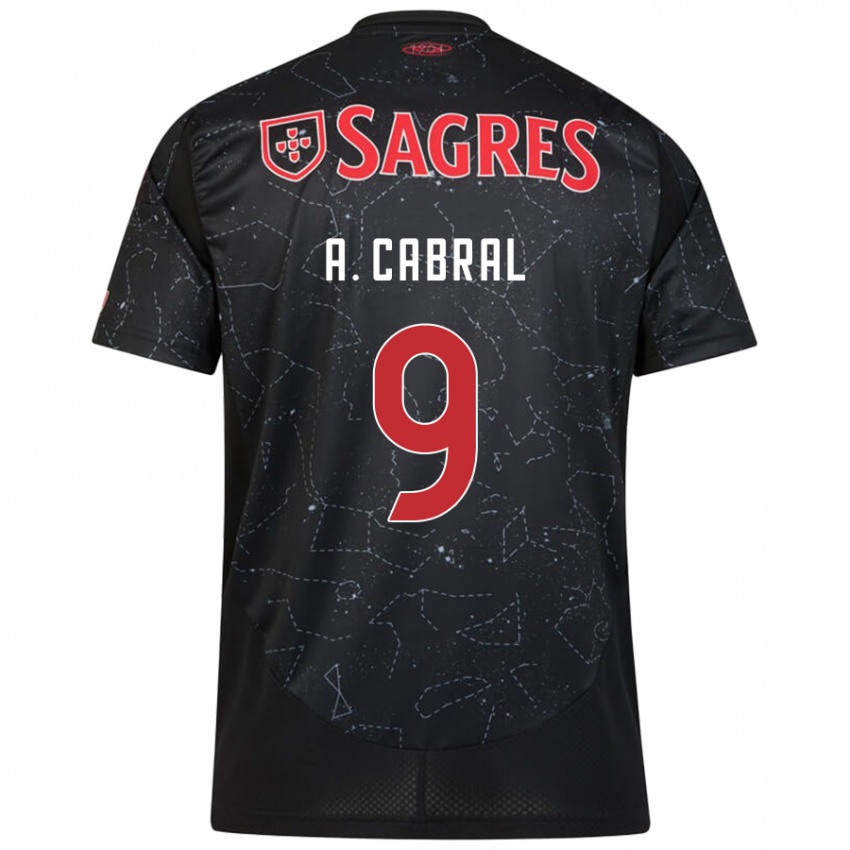 Niño Camiseta Arthur Cabral #9 Negro Rojo 2ª Equipación 2024/25 La Camisa