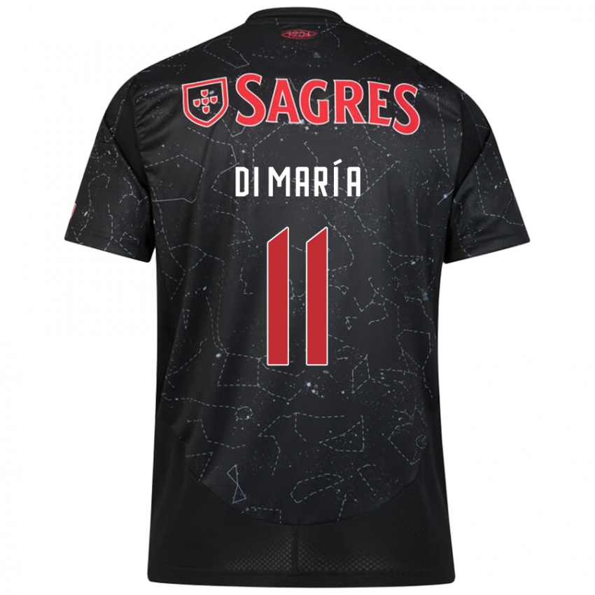 Niño Camiseta Angel Di Maria #11 Negro Rojo 2ª Equipación 2024/25 La Camisa