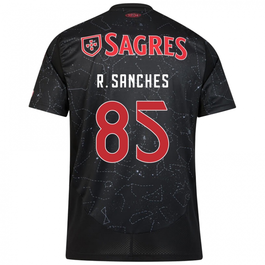 Niño Camiseta Renato Sanches #85 Negro Rojo 2ª Equipación 2024/25 La Camisa