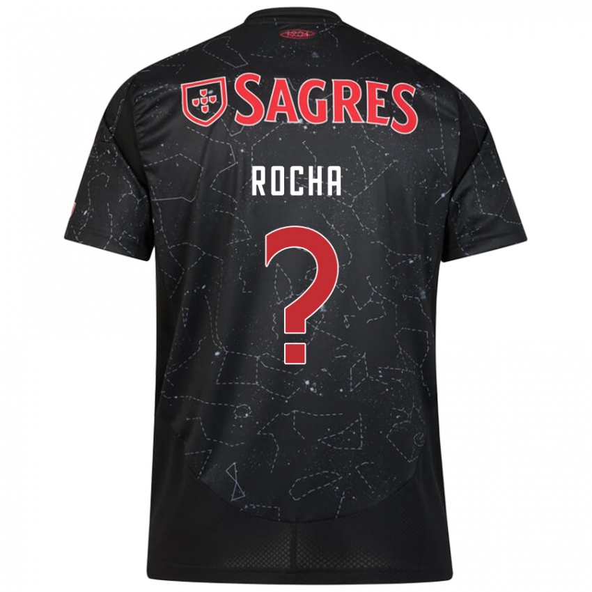 Niño Camiseta Diogo Rocha #0 Negro Rojo 2ª Equipación 2024/25 La Camisa