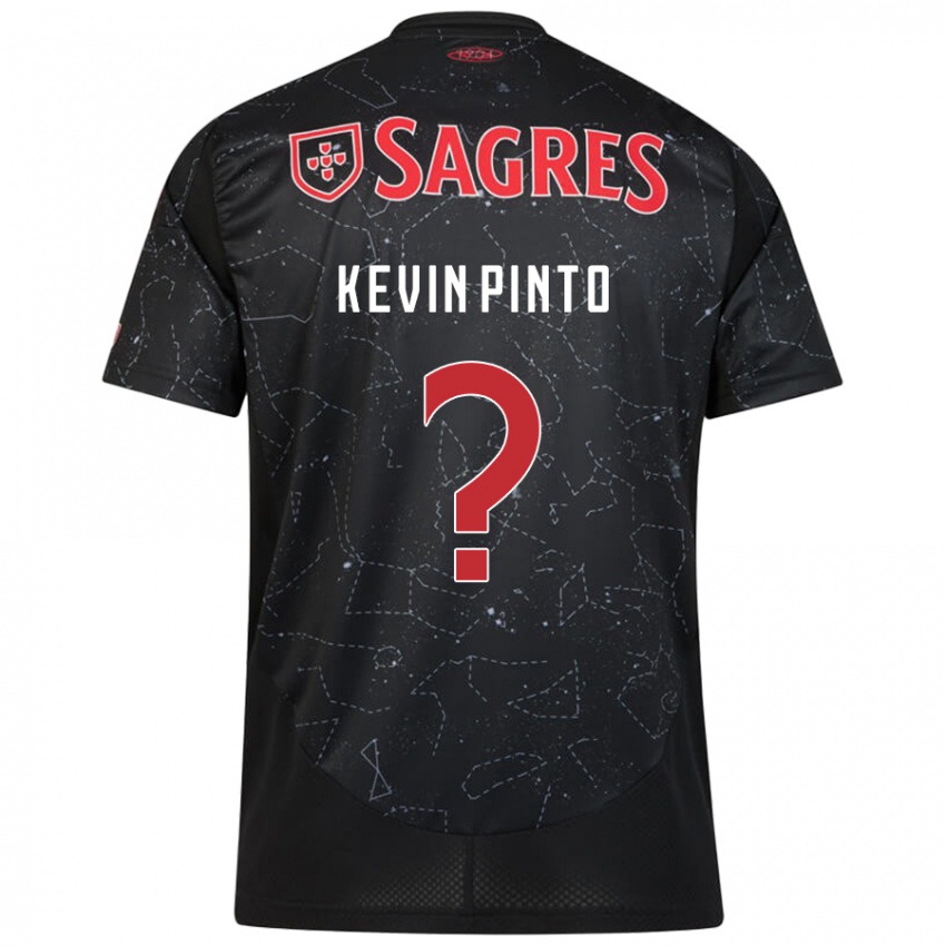 Niño Camiseta Kevin Pinto #0 Negro Rojo 2ª Equipación 2024/25 La Camisa