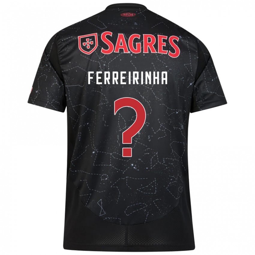 Niño Camiseta Afonso Ferreirinha #0 Negro Rojo 2ª Equipación 2024/25 La Camisa