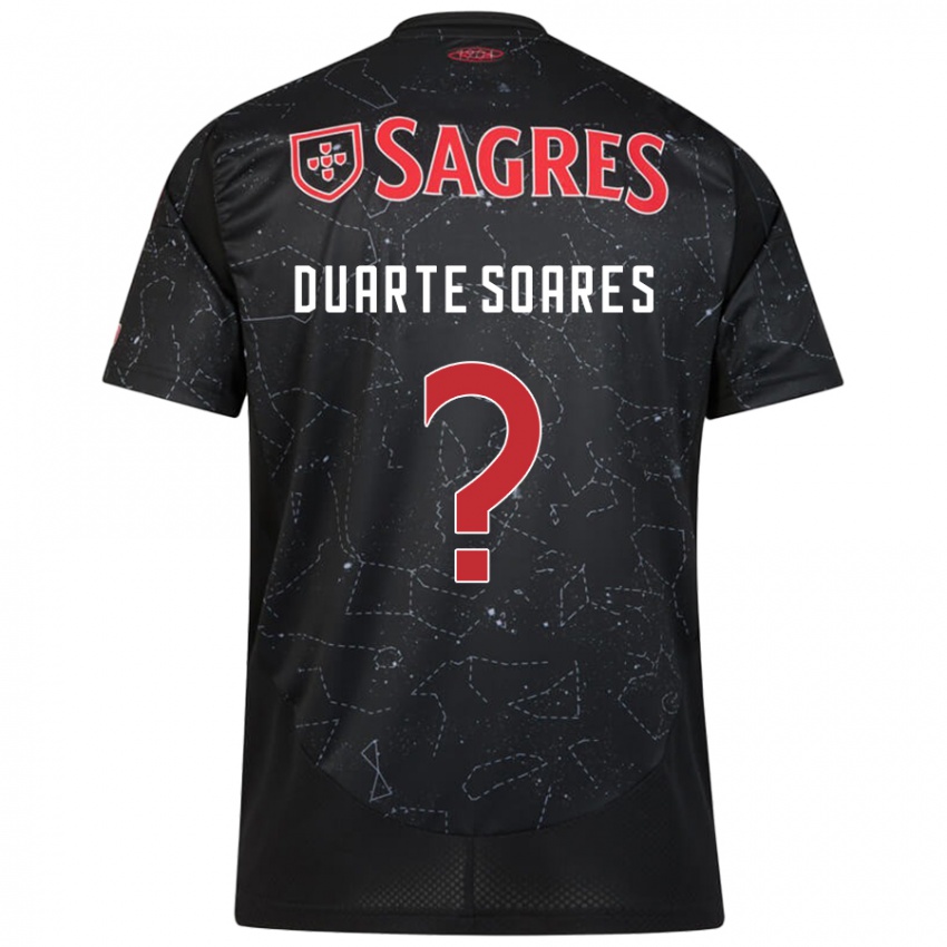 Niño Camiseta Duarte Soares #0 Negro Rojo 2ª Equipación 2024/25 La Camisa