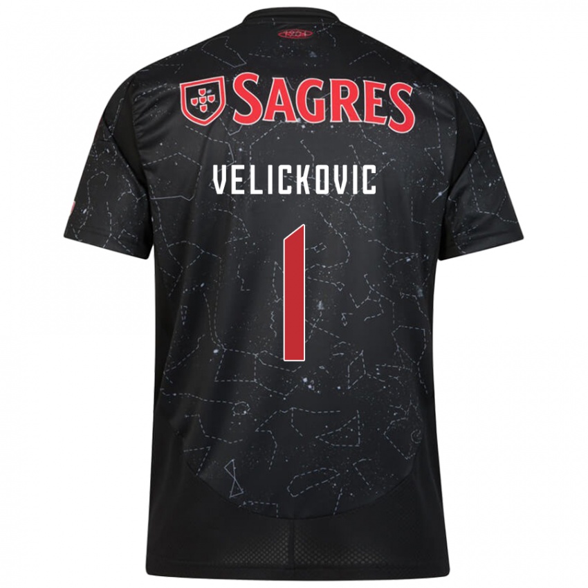 Niño Camiseta Luka Velickovic #1 Negro Rojo 2ª Equipación 2024/25 La Camisa