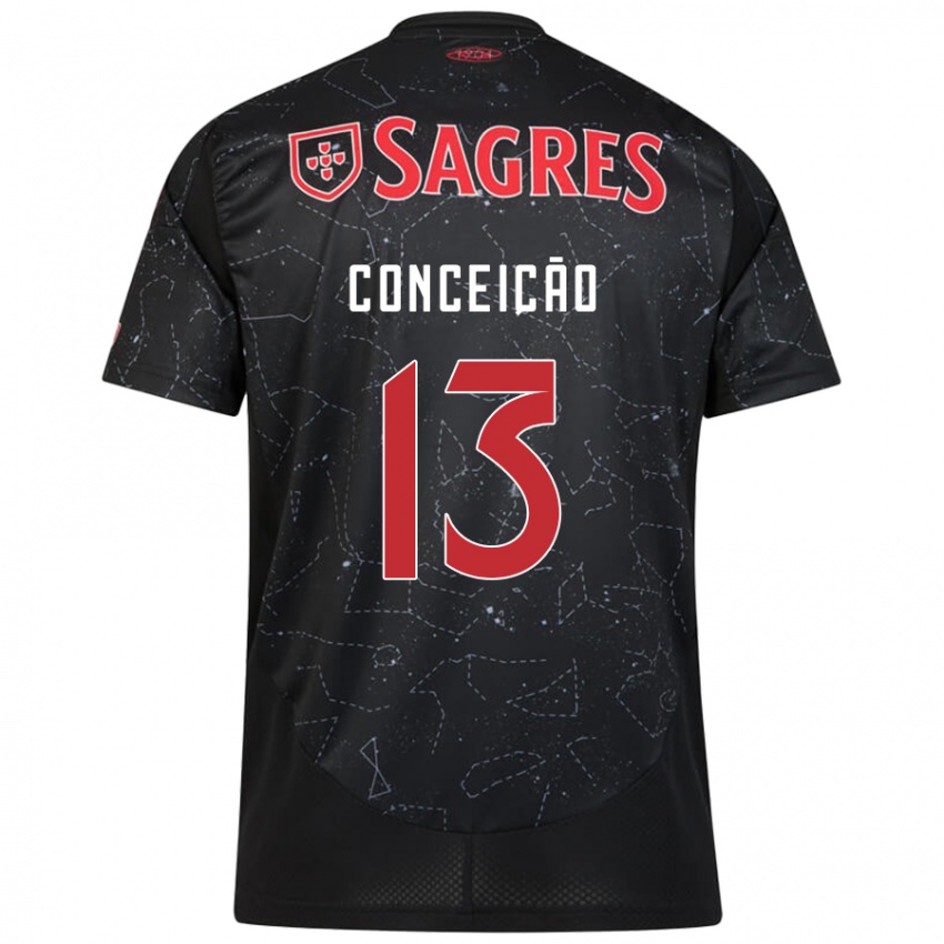 Niño Camiseta João Conceição #13 Negro Rojo 2ª Equipación 2024/25 La Camisa