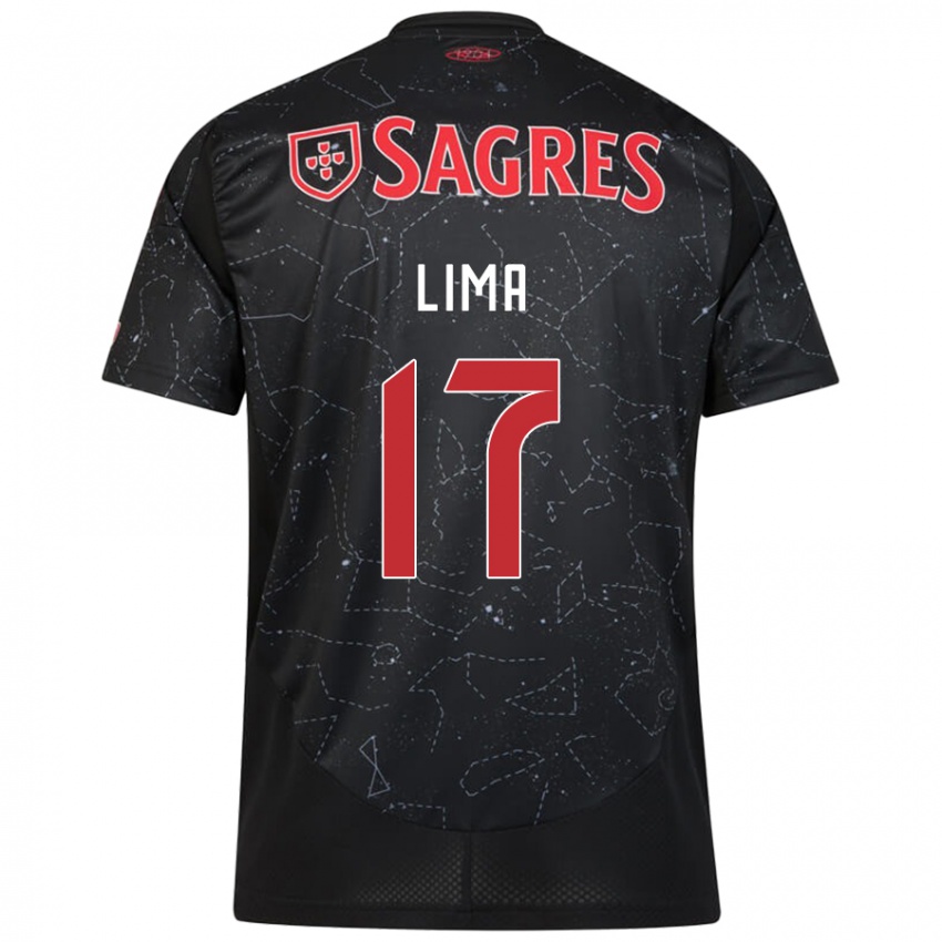 Niño Camiseta Ivan Lima #17 Negro Rojo 2ª Equipación 2024/25 La Camisa