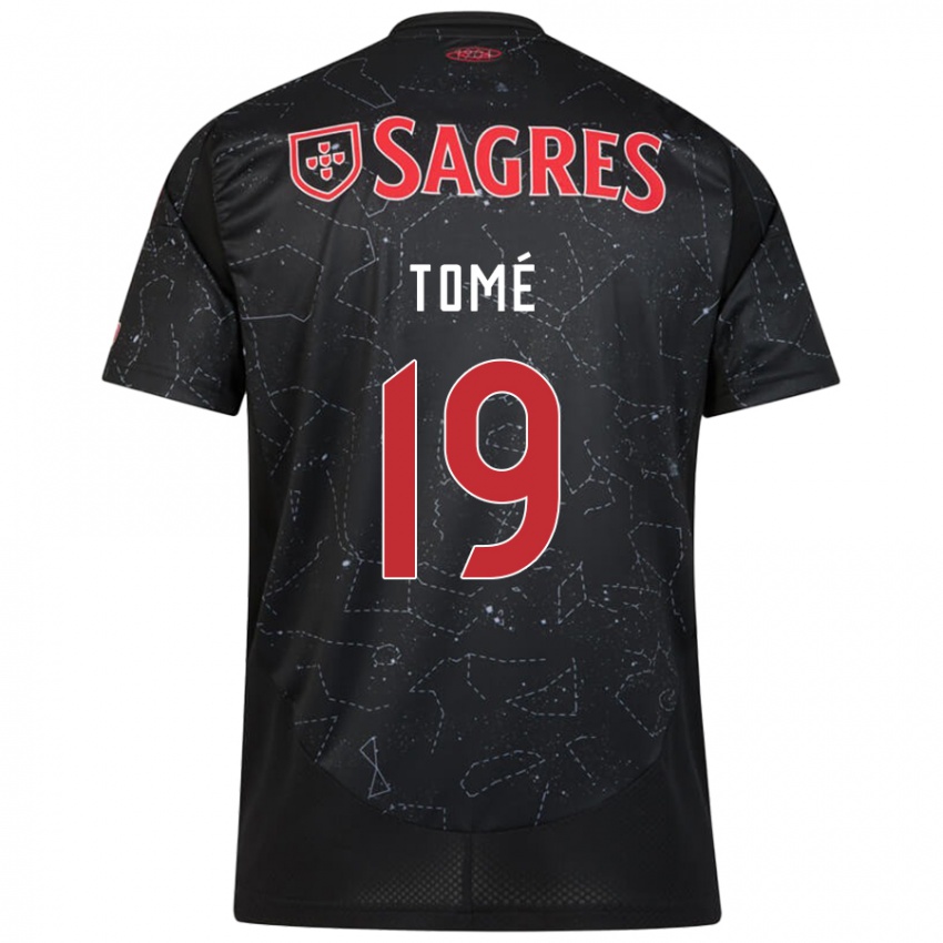 Niño Camiseta Olivio Tomé #19 Negro Rojo 2ª Equipación 2024/25 La Camisa