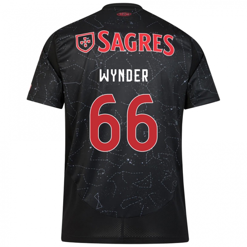 Niño Camiseta Joshua Wynder #66 Negro Rojo 2ª Equipación 2024/25 La Camisa