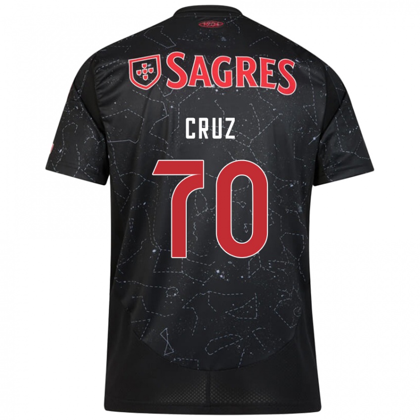 Niño Camiseta Filipe Cruz #70 Negro Rojo 2ª Equipación 2024/25 La Camisa