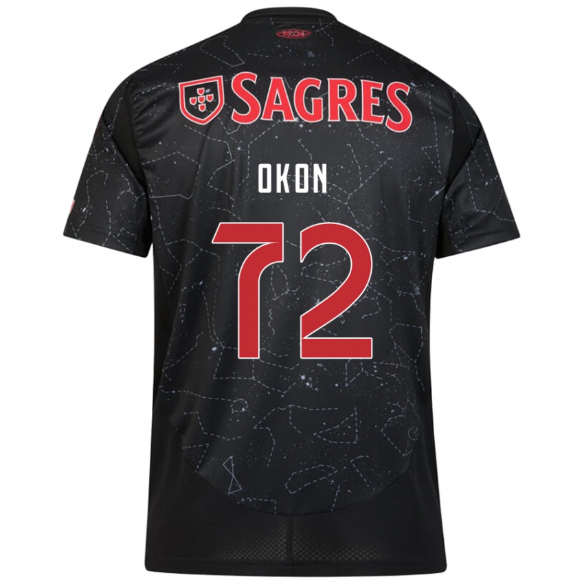 Niño Camiseta Paul Okon #72 Negro Rojo 2ª Equipación 2024/25 La Camisa