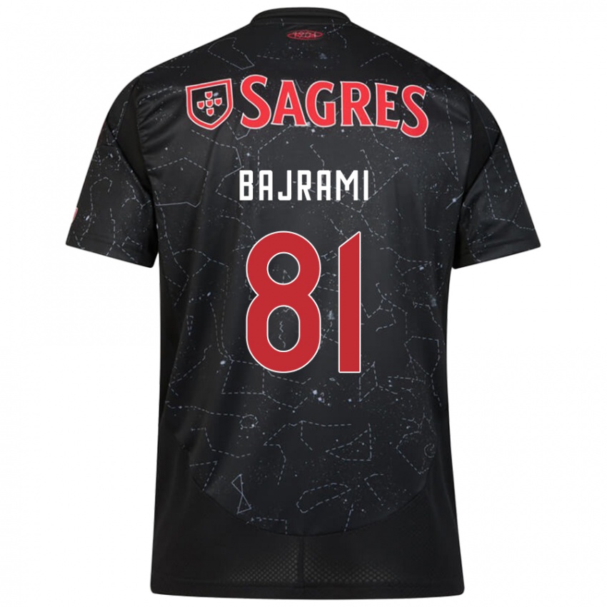 Niño Camiseta Adrian Bajrami #81 Negro Rojo 2ª Equipación 2024/25 La Camisa