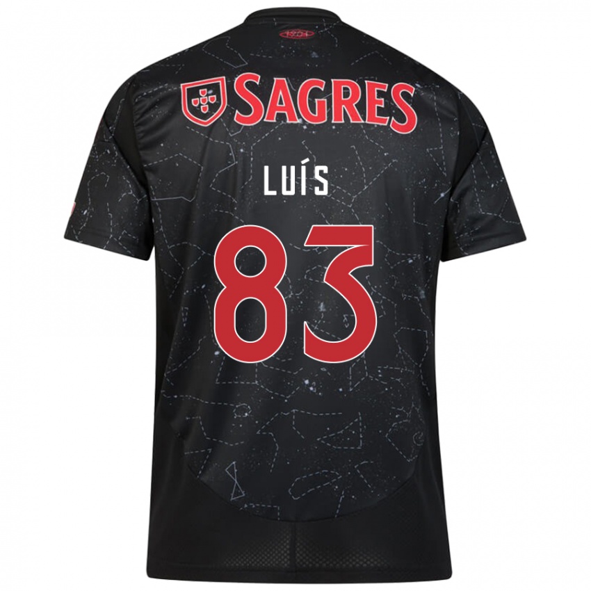 Niño Camiseta Rafael Luís #83 Negro Rojo 2ª Equipación 2024/25 La Camisa