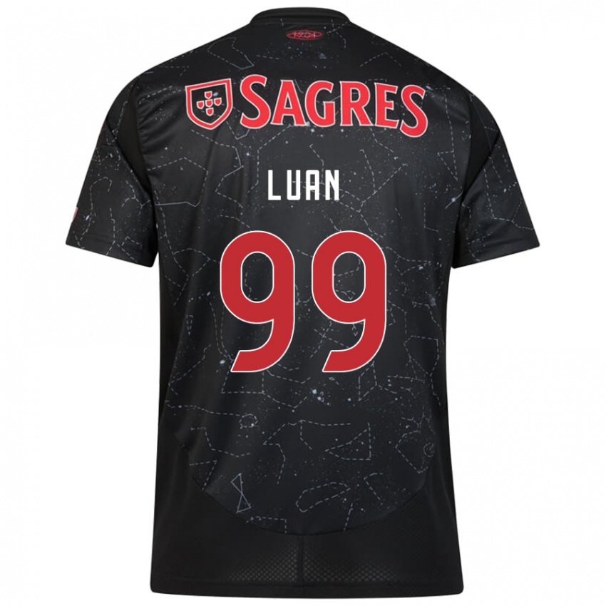 Niño Camiseta Luan #99 Negro Rojo 2ª Equipación 2024/25 La Camisa