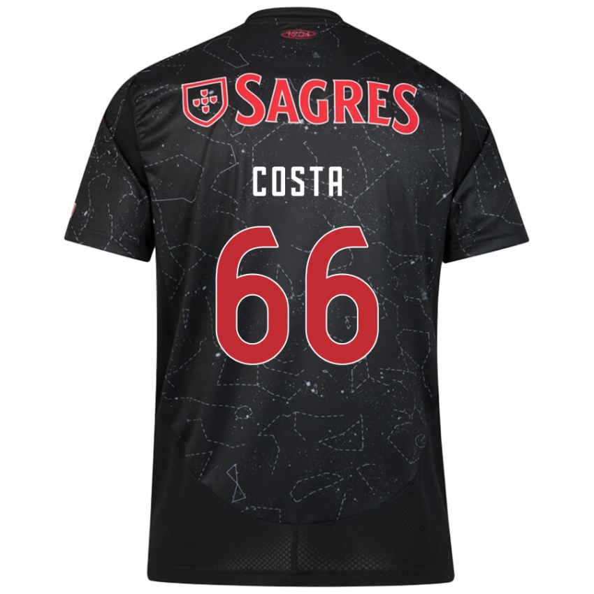 Niño Camiseta Rute Costa #66 Negro Rojo 2ª Equipación 2024/25 La Camisa