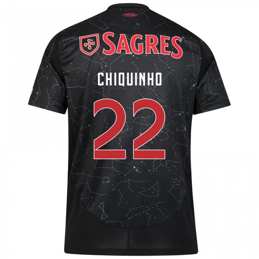 Niño Camiseta Chiquinho #22 Negro Rojo 2ª Equipación 2024/25 La Camisa